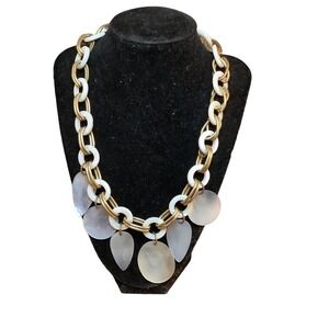 Amazing Vintage Mother of Pearl Necklace with MOP Links